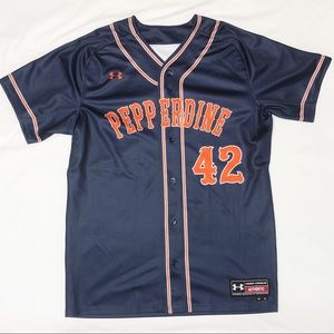 NWT Under Armour Pepperdine Baseball Jersey
